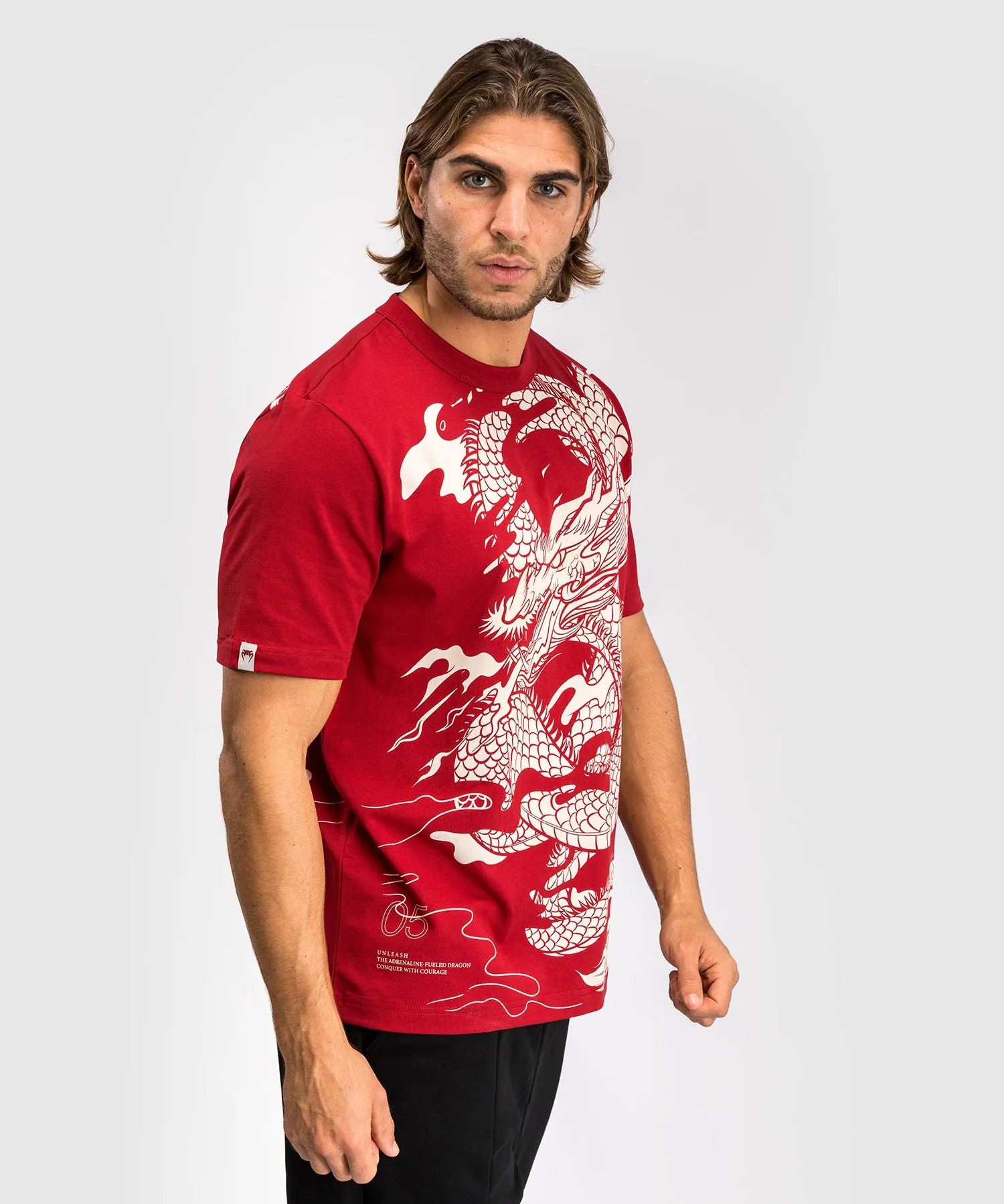 Venum Dragon’s Flight Men’s T-Shirt - Cherry Red/Cream White