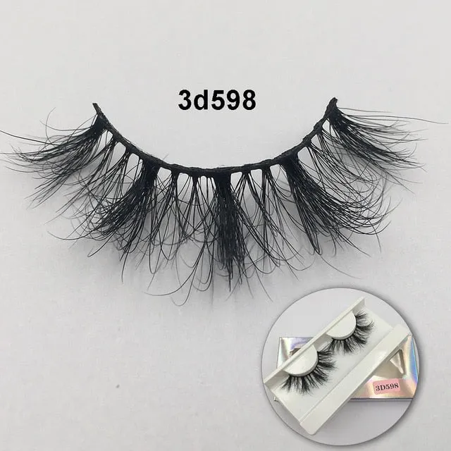 VenusFox Fluffy Mink Lashes Short Messy Wispy Natural Eyelashes 10mm-18mm Hamdmade Real 3D Mink Eyelashes Makeup False Lashes
