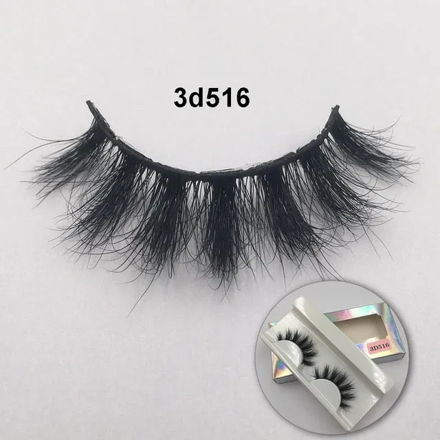 VenusFox Fluffy Mink Lashes Short Messy Wispy Natural Eyelashes 10mm-18mm Hamdmade Real 3D Mink Eyelashes Makeup False Lashes