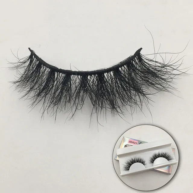 VenusFox Fluffy Mink Lashes Short Messy Wispy Natural Eyelashes 10mm-18mm Hamdmade Real 3D Mink Eyelashes Makeup False Lashes