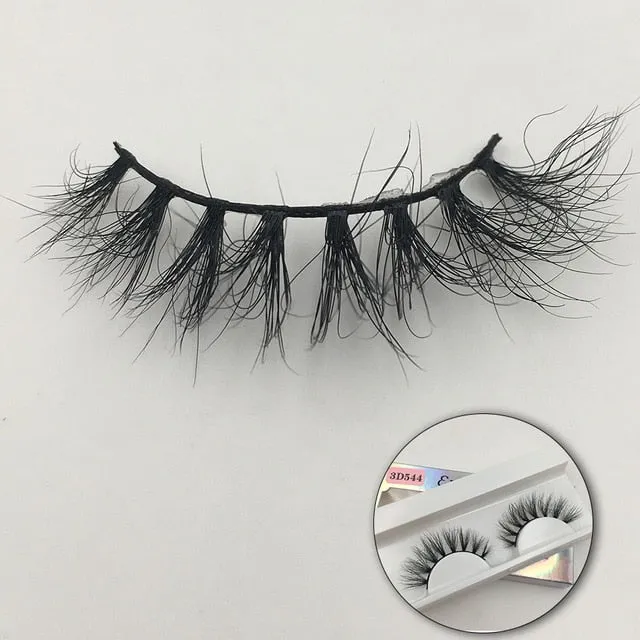 VenusFox Fluffy Mink Lashes Short Messy Wispy Natural Eyelashes 10mm-18mm Hamdmade Real 3D Mink Eyelashes Makeup False Lashes