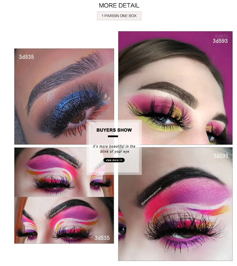 VenusFox Fluffy Mink Lashes Short Messy Wispy Natural Eyelashes 10mm-18mm Hamdmade Real 3D Mink Eyelashes Makeup False Lashes