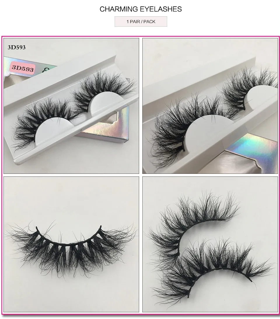 VenusFox Fluffy Mink Lashes Short Messy Wispy Natural Eyelashes 10mm-18mm Hamdmade Real 3D Mink Eyelashes Makeup False Lashes