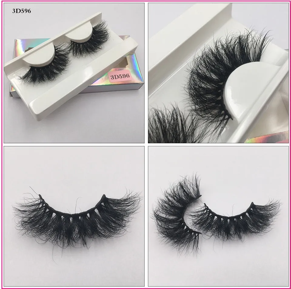 VenusFox Fluffy Mink Lashes Short Messy Wispy Natural Eyelashes 10mm-18mm Hamdmade Real 3D Mink Eyelashes Makeup False Lashes