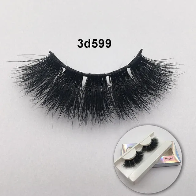 VenusFox Fluffy Mink Lashes Short Messy Wispy Natural Eyelashes 10mm-18mm Hamdmade Real 3D Mink Eyelashes Makeup False Lashes