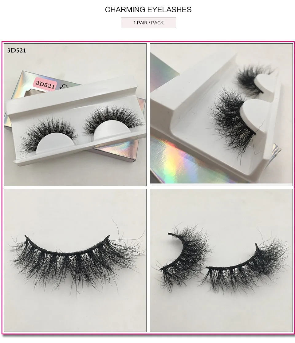 VenusFox Fluffy Mink Lashes Short Messy Wispy Natural Eyelashes 10mm-18mm Hamdmade Real 3D Mink Eyelashes Makeup False Lashes