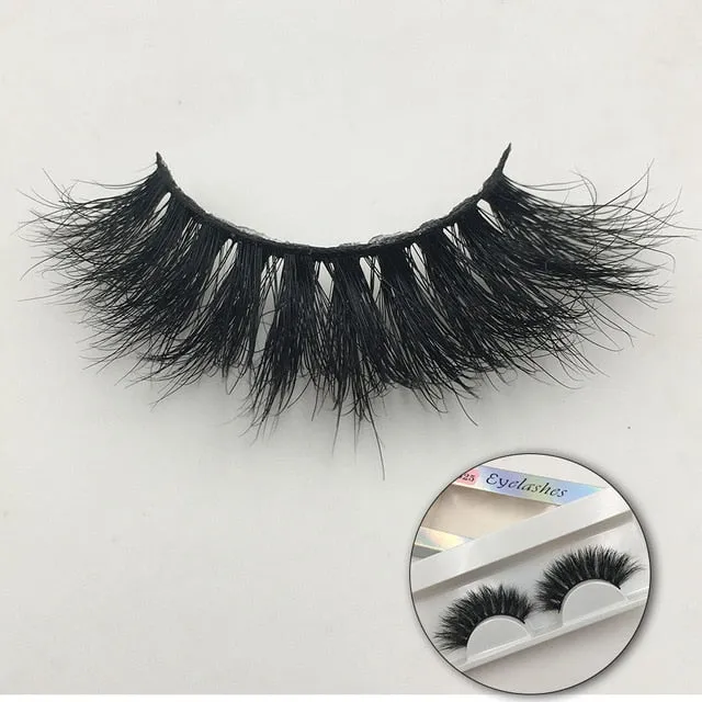 VenusFox Fluffy Mink Lashes Short Messy Wispy Natural Eyelashes 10mm-18mm Hamdmade Real 3D Mink Eyelashes Makeup False Lashes