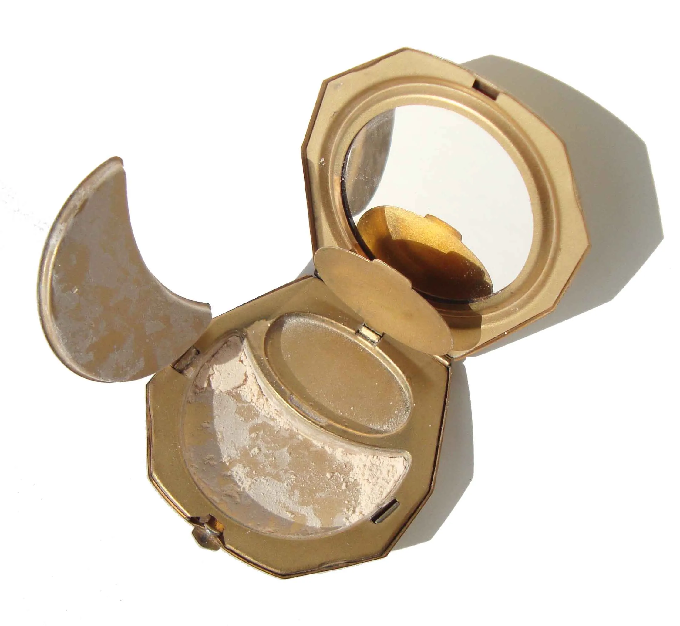 Vintage 30s Compact Face Powder & Rouge Double Compartment