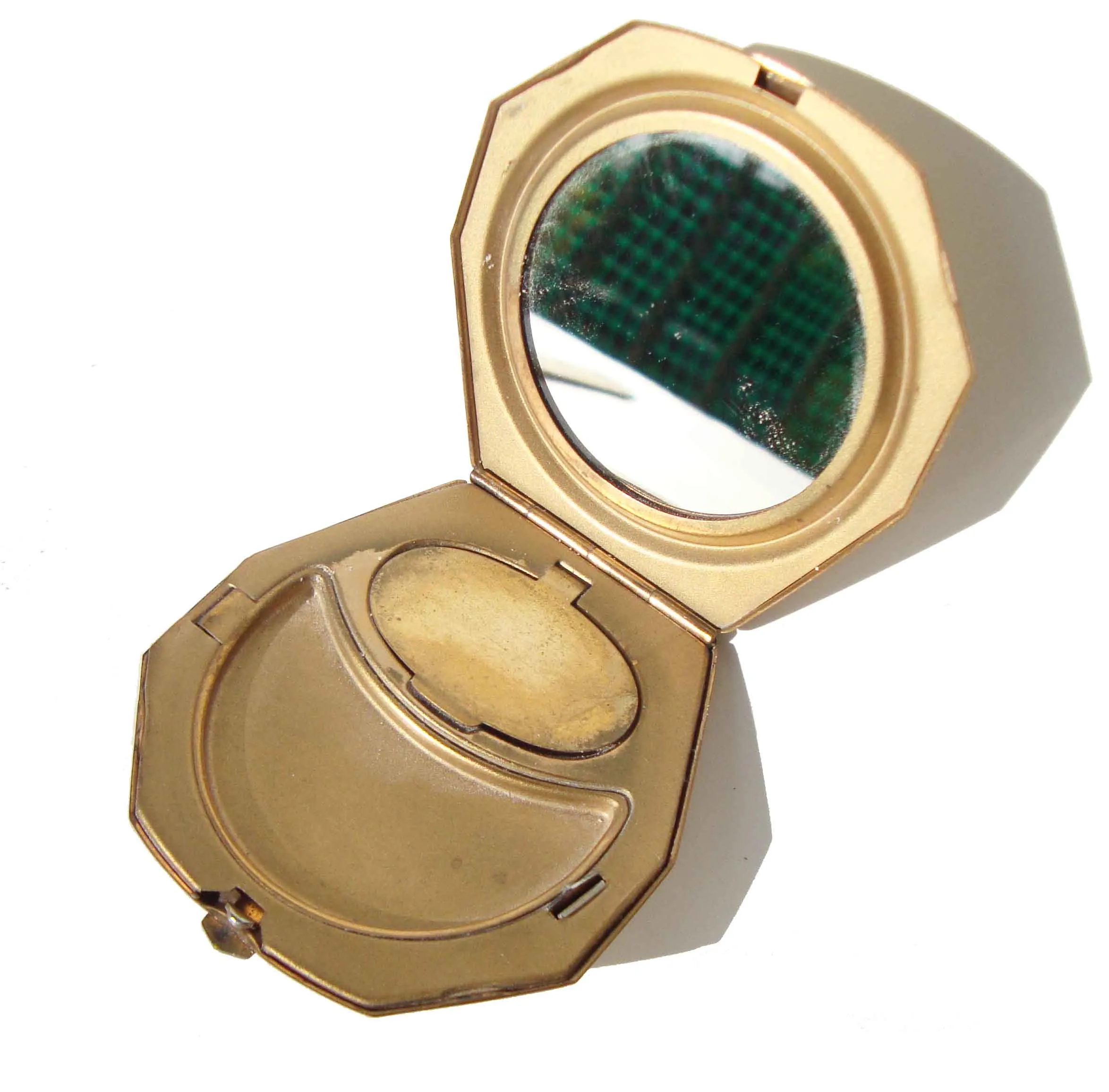 Vintage 30s Compact Face Powder & Rouge Double Compartment