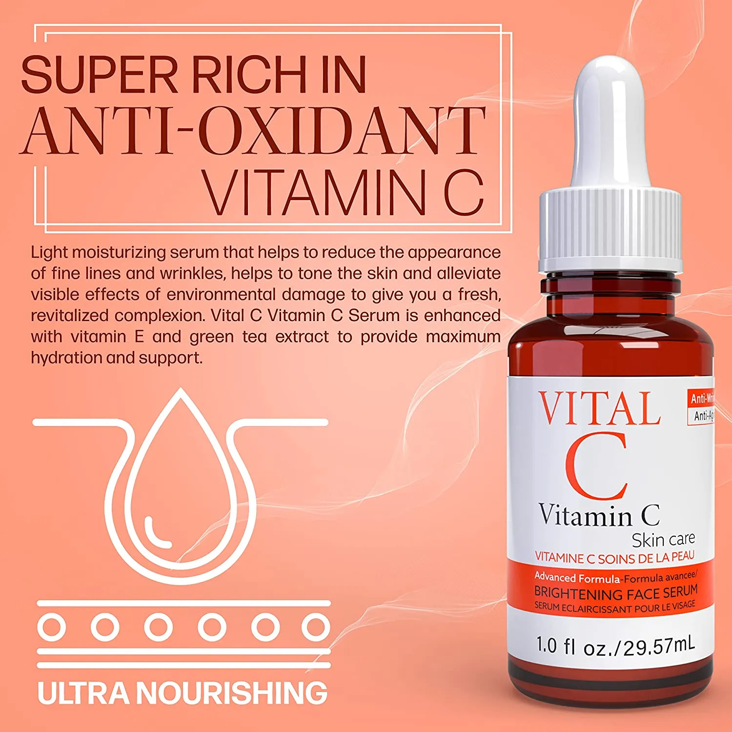 Vital-C Vitamin C Serum for Face, 1 oz