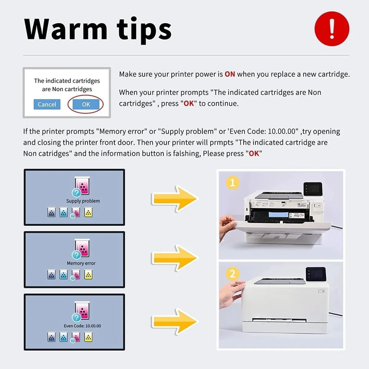 W2110X Compatible HP 206X Black Toner Cartridge 2-Pack