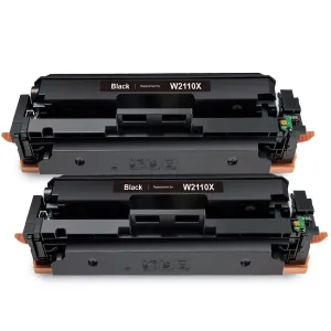 W2110X Compatible HP 206X Black Toner Cartridge 2-Pack