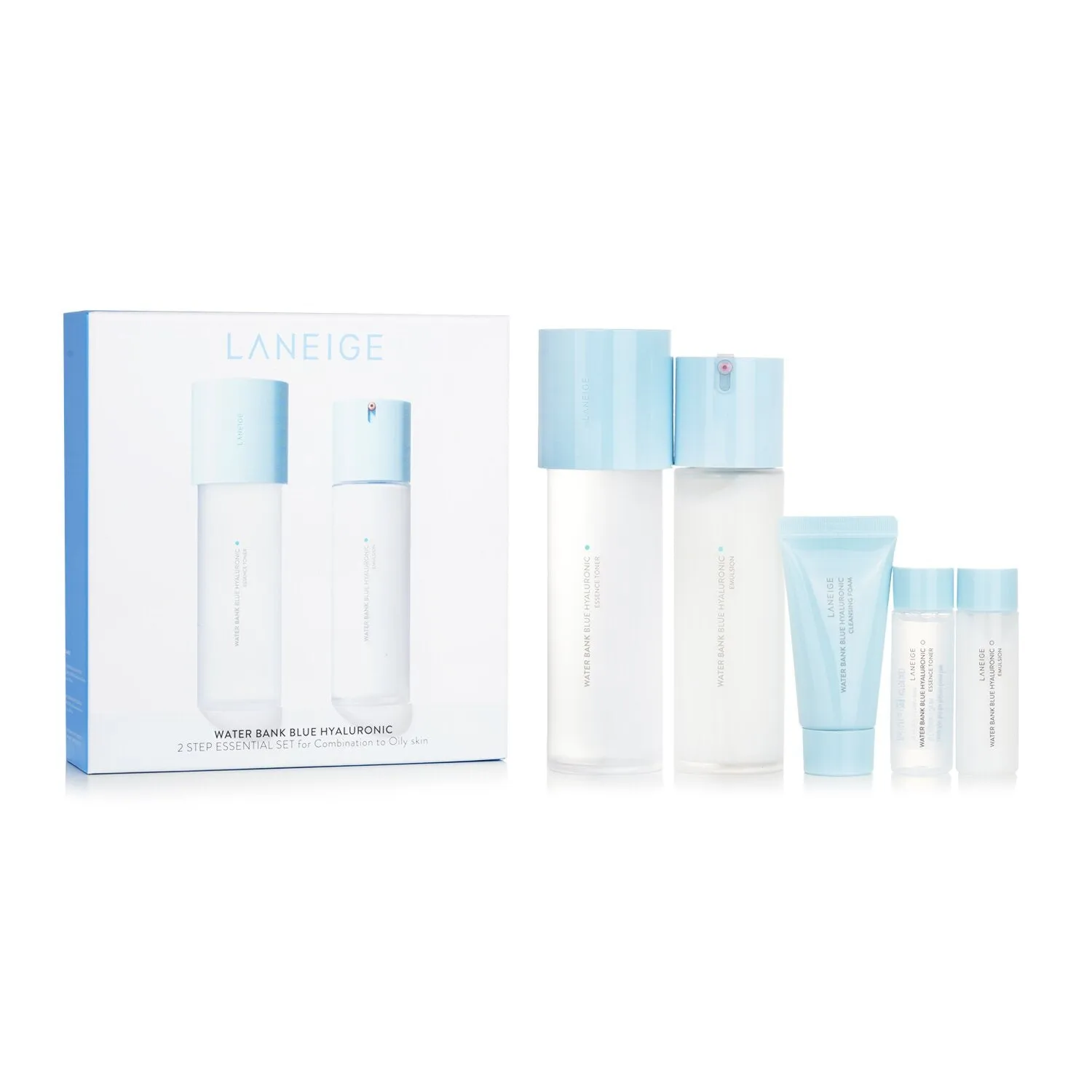 Water Bank Blue Hyaluronic 2 Step Essential Set (For Combination to Oily Skin)