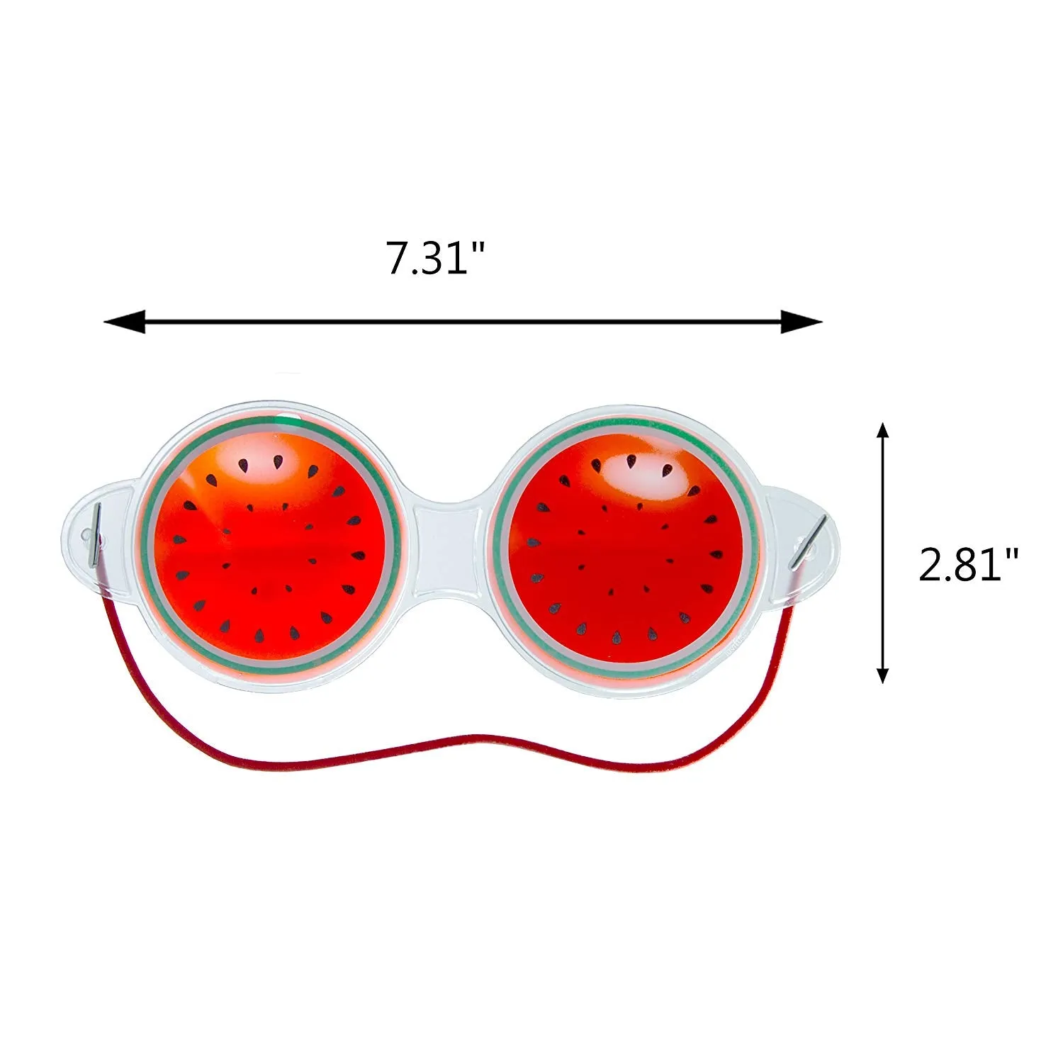 Watermelon Gel Hot and Cold Compress Eye Mask   Travel Bag