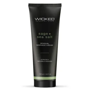 Wicked Sage   Sea Salt Naturally Scented Sensual Massage Cream