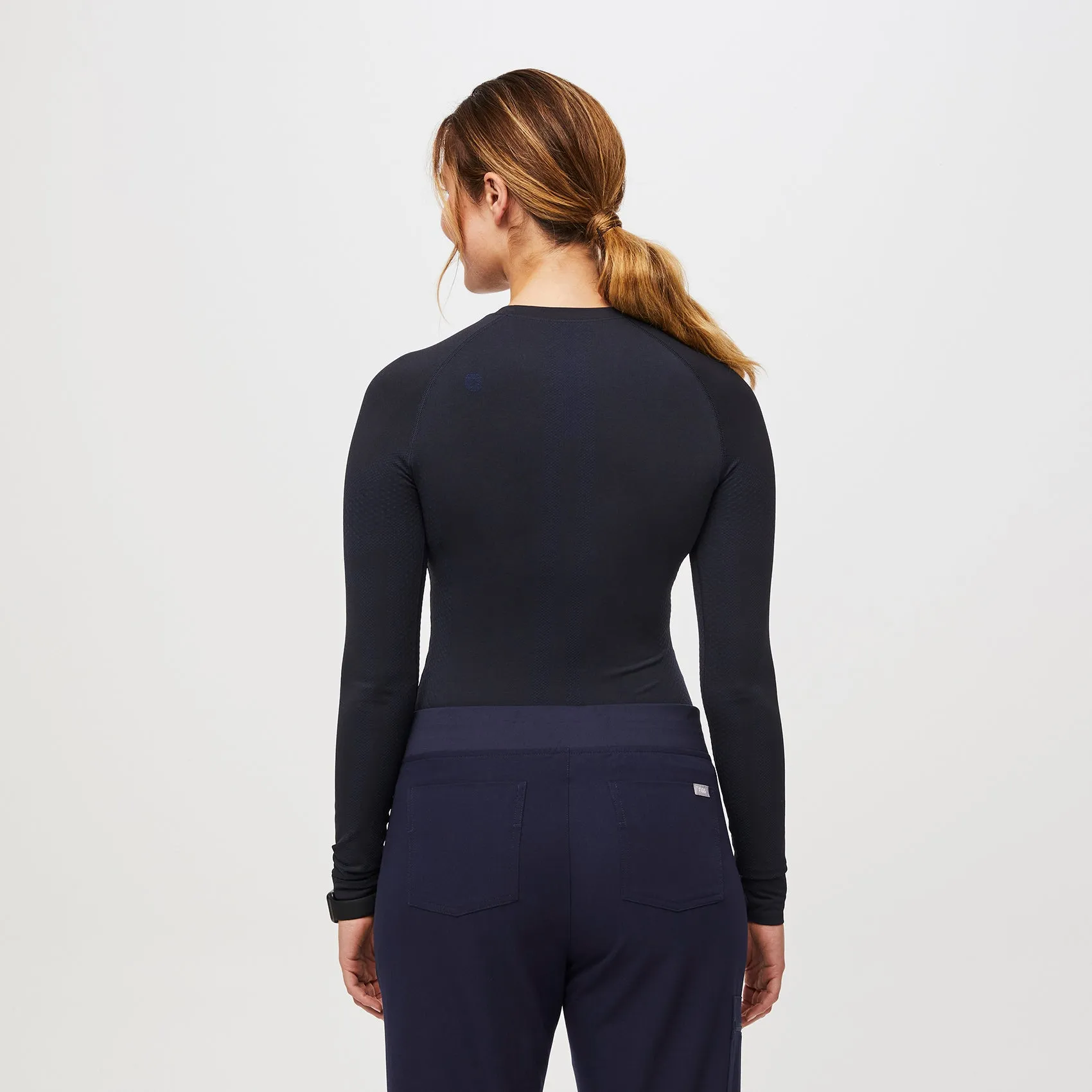 women's Navy Salta Seamless - Longsleeve Underscrub