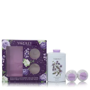 Yardley London Gift Set -- 7 oz Perfumed Talc   2-3.5 oz Soap