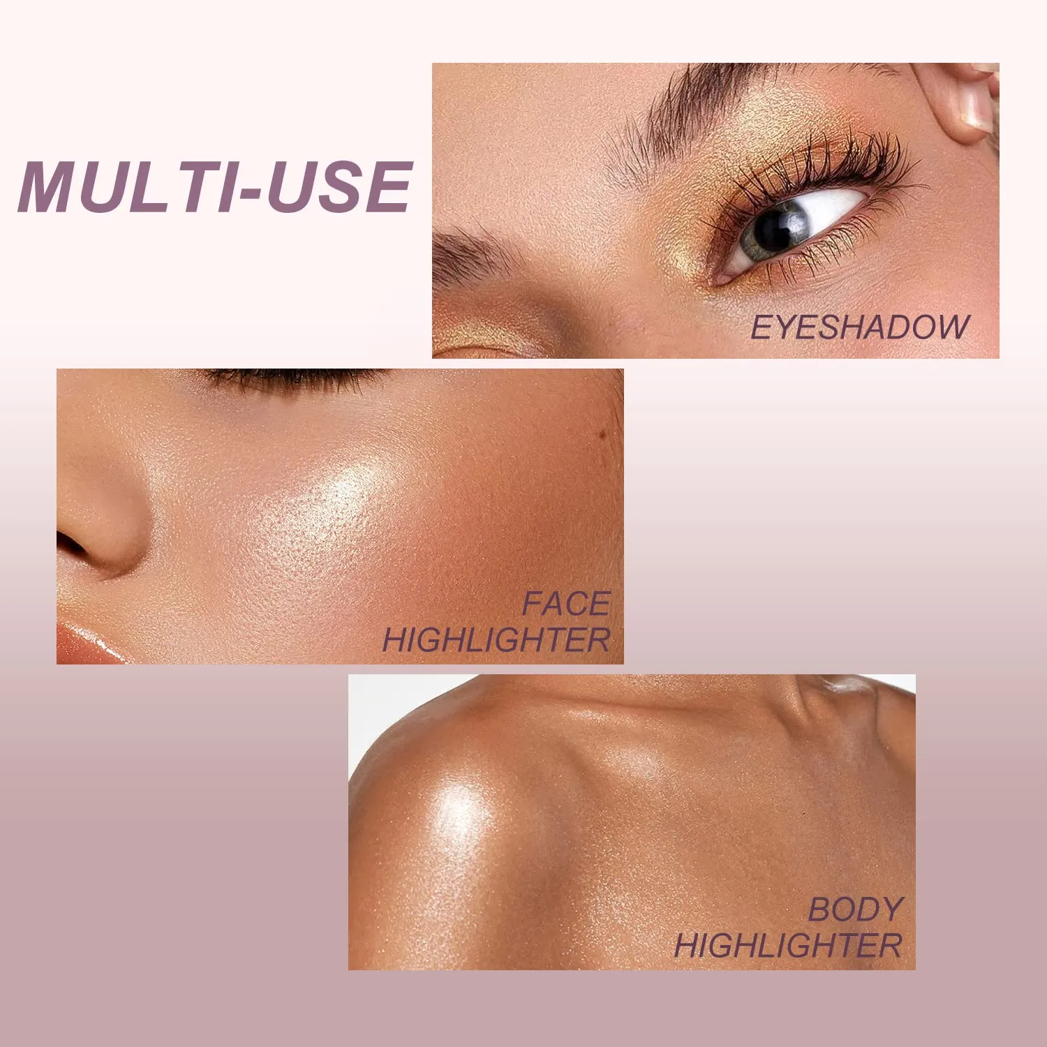 YOUNG VISION Baked Highlighter Powder Palette, Sheer Pearl Shimmer Shades for Face Highlighter Makeup, Highly Pigmented Iluminadores de Maquillaje, 0.19 Oz(Pack of 1)