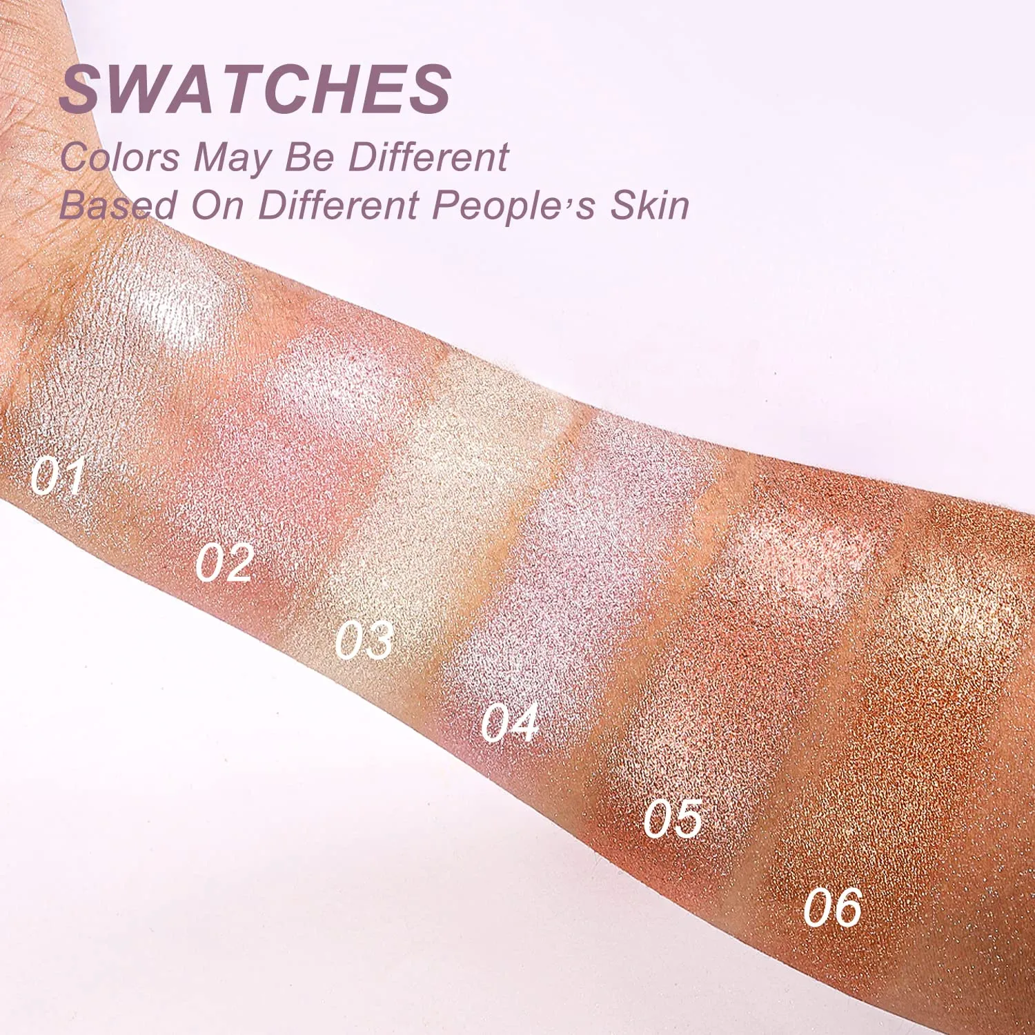 YOUNG VISION Baked Highlighter Powder Palette, Sheer Pearl Shimmer Shades for Face Highlighter Makeup, Highly Pigmented Iluminadores de Maquillaje, 0.19 Oz(Pack of 1)