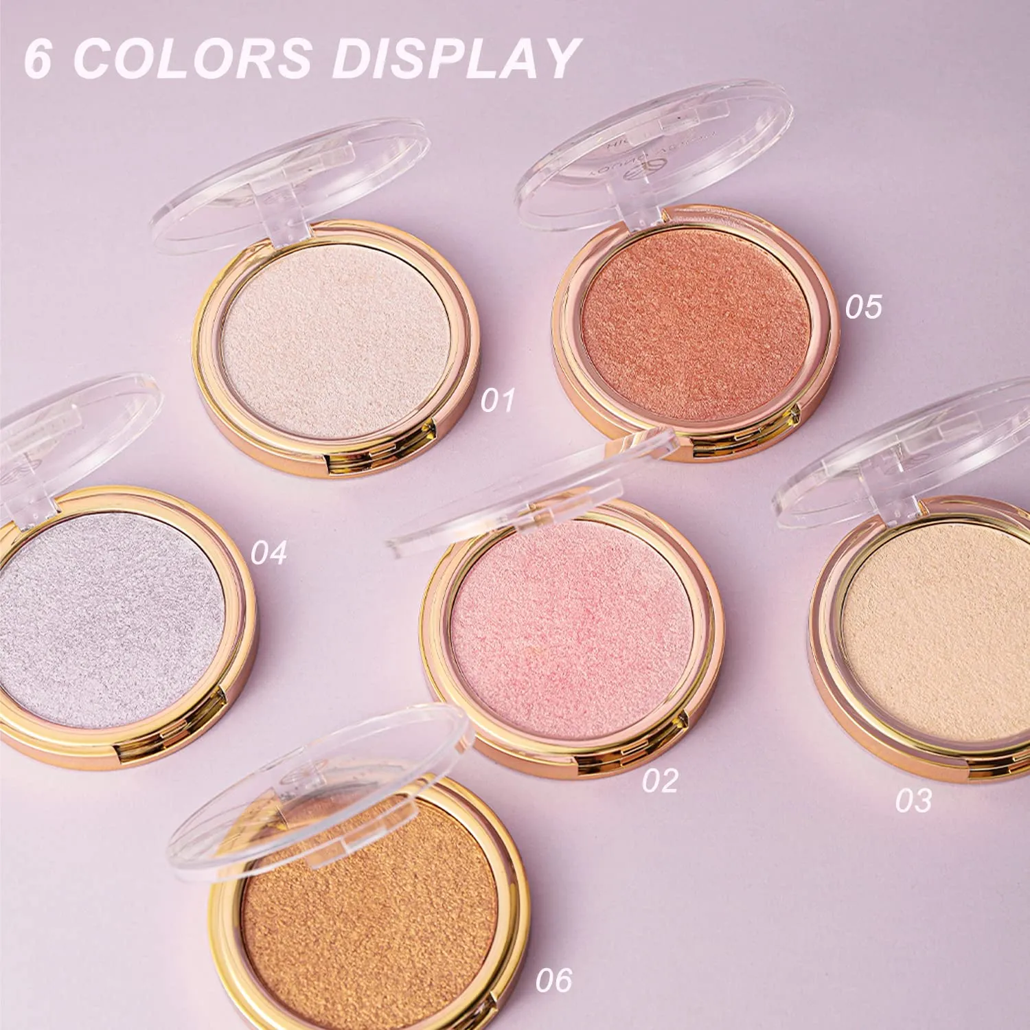 YOUNG VISION Baked Highlighter Powder Palette, Sheer Pearl Shimmer Shades for Face Highlighter Makeup, Highly Pigmented Iluminadores de Maquillaje, 0.19 Oz(Pack of 1)